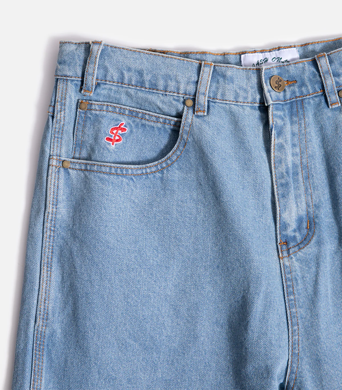 Cash Only Logo Denim Shorts - Image 2