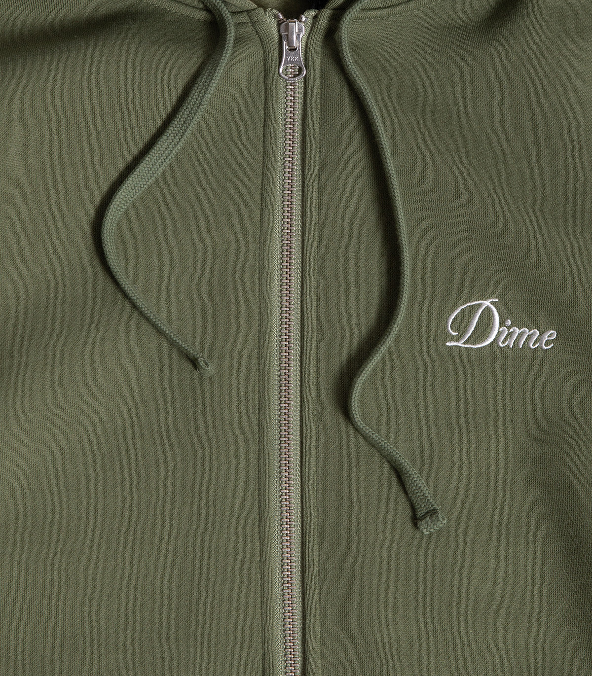Dime Cursive Zip Up Hooded Sweatshirt - Image 2