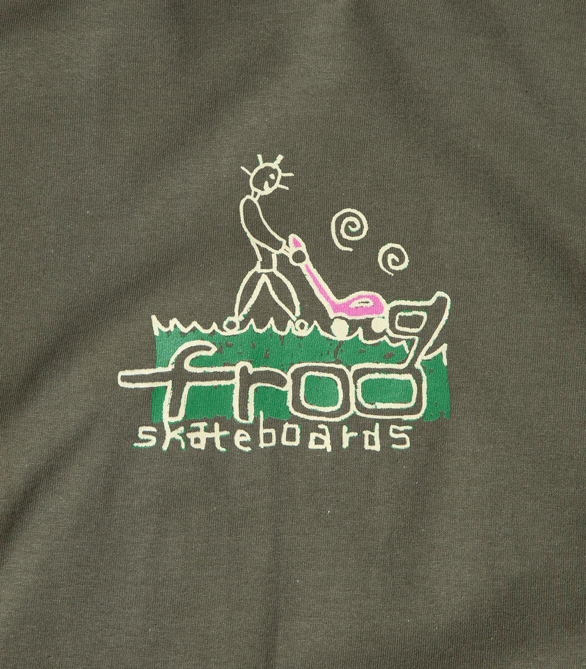 Frog Lawn Mower Man T-Shirt - Image 2