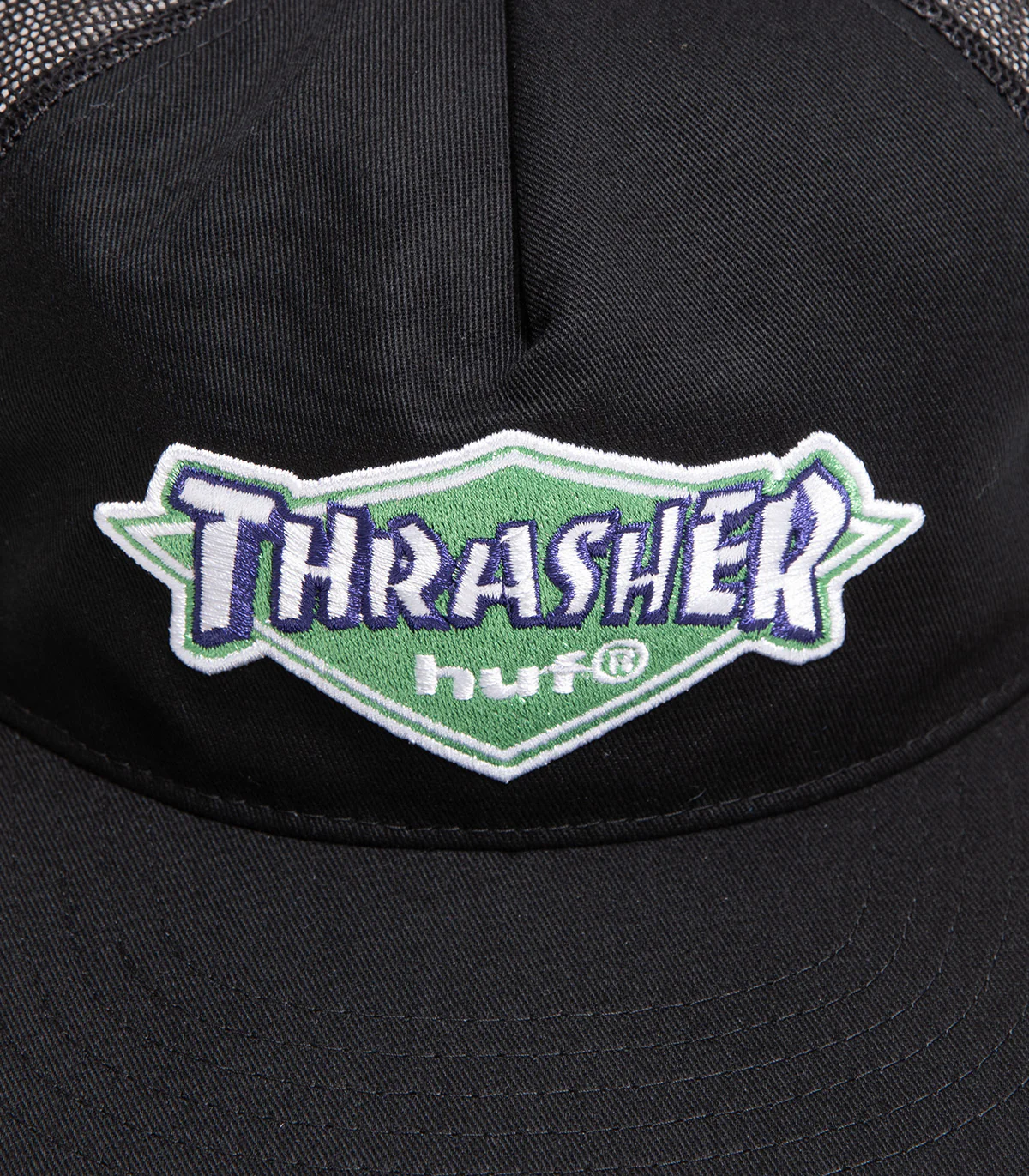 Huf X Thrasher Logo Twill Trucker Hat - Image 2
